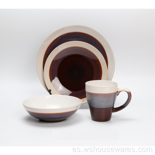 Nuevo diseño GLAZED LUXURRY Regalo 16pc gres de stoneware